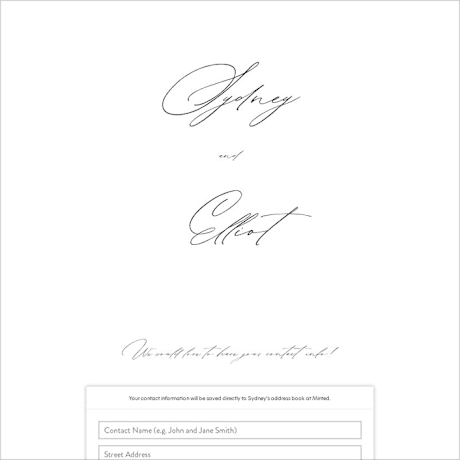 Digital Wedding Address Collection Cards