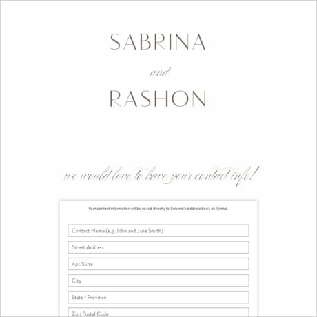 Digital Wedding Address Collection Cards