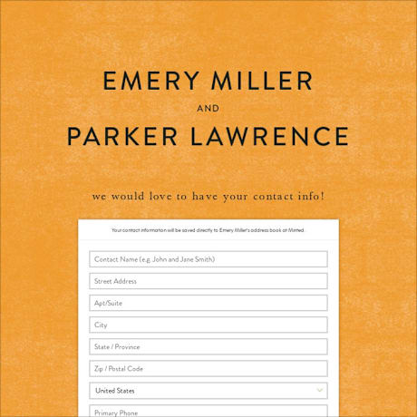 Digital Wedding Address Collection Cards