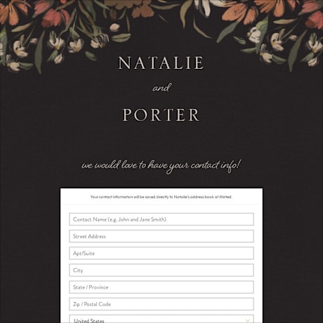 Digital Wedding Address Collection Cards