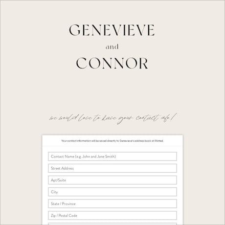 Digital Wedding Address Collection Cards