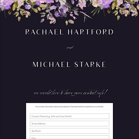 Digital Wedding Address Collection Cards