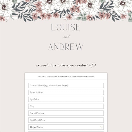 Digital Wedding Address Collection Cards