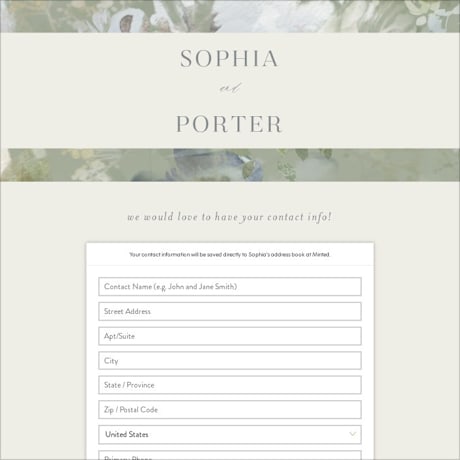 Digital Wedding Address Collection Cards
