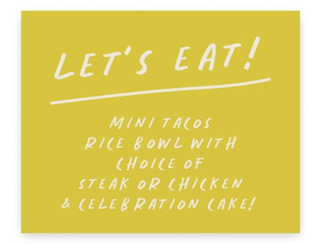 Graduation Menu Signs