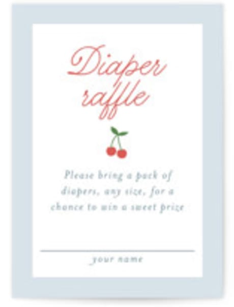 Mini Baby Shower Insert Cards