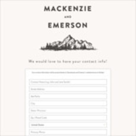 Digital Wedding Address Collection Cards
