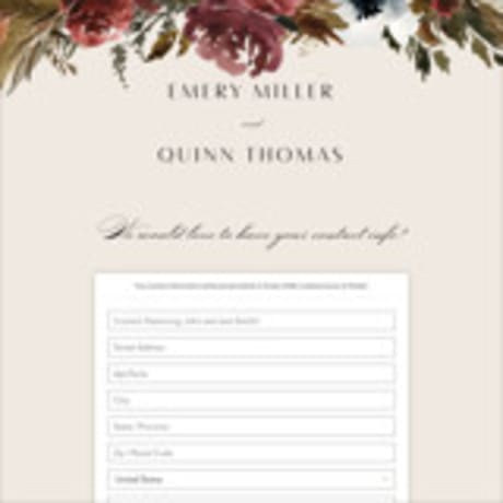 Digital Wedding Address Collection Cards