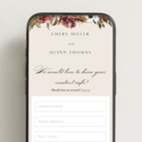 Digital Wedding Address Collection Cards