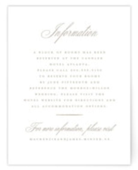 Foil-Pressed Direction Cards