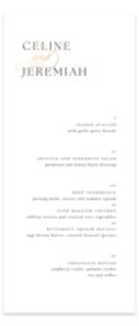 Foil-Pressed Long Menus