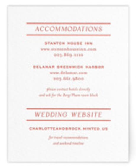 Letterpress Direction Cards