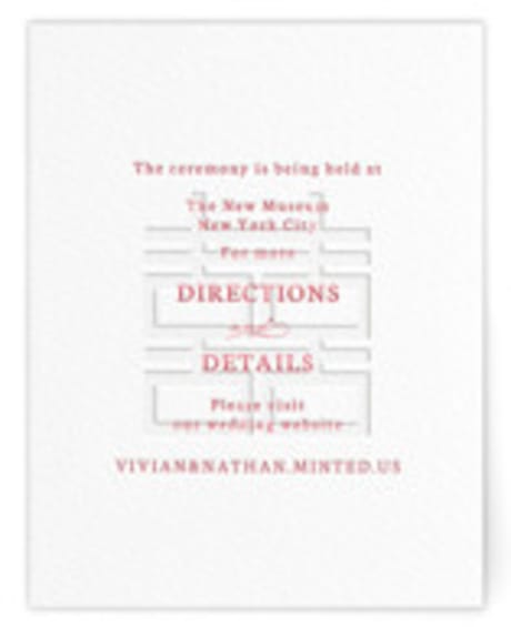 Letterpress Direction Cards