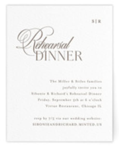 Letterpress Rehearsal Dinner Cards