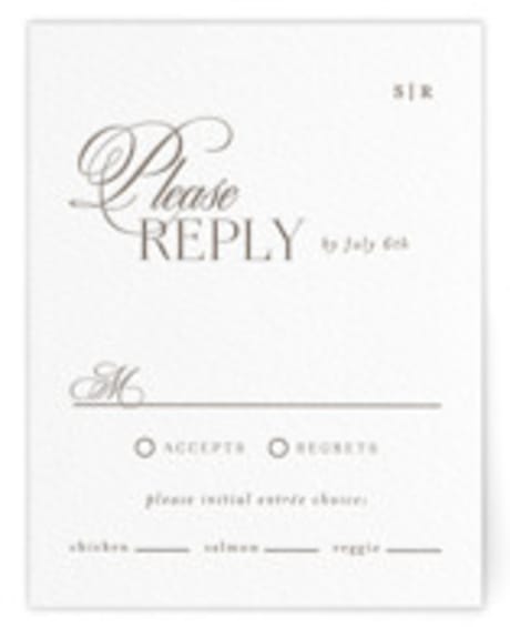 Letterpress RSVP Cards