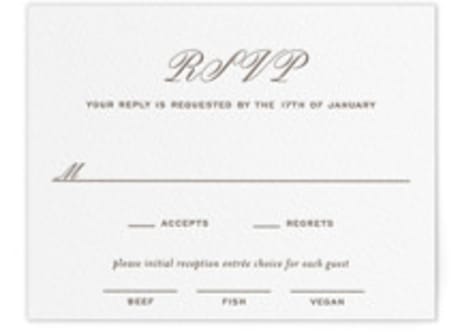 Letterpress RSVP Cards