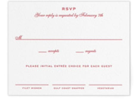 Letterpress RSVP Cards