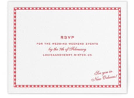Letterpress RSVP Online Enclosure Cards