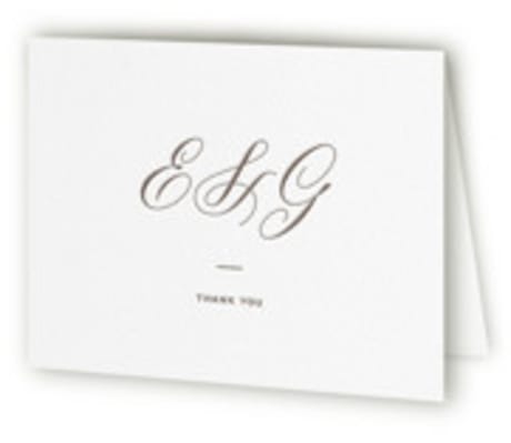 Letterpress Wedding Thank You Cards