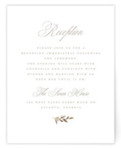 Foil-Pressed Reception Cards