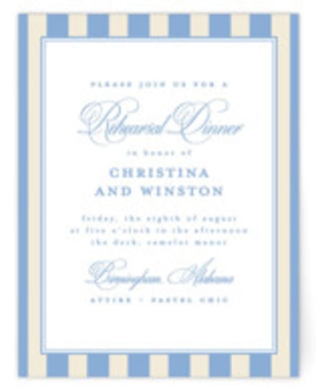 Rehearsal Dinner Cards