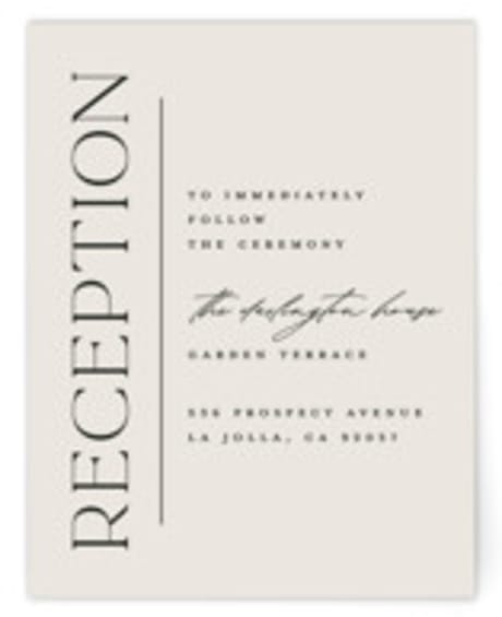 Reception Cards