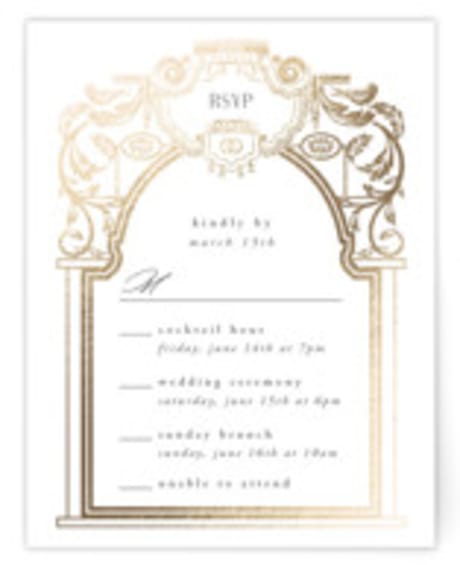 Foil-Pressed Multi-Event RSVP Cards