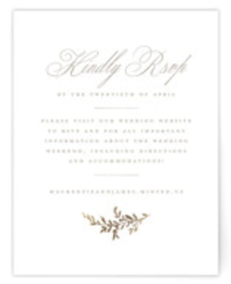 Foil-Pressed RSVP Online Enclosure Cards