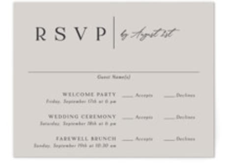 Multi-Event RSVP Cards
