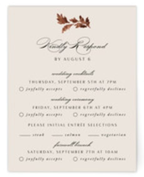 Multi-Event RSVP Cards