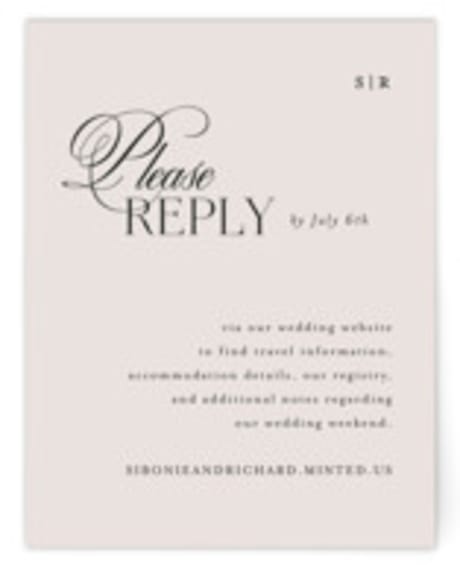 RSVP Online Enclosure Cards