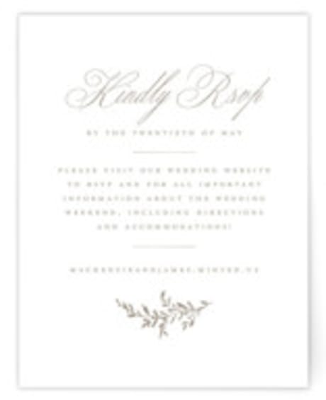 RSVP Online Enclosure Cards