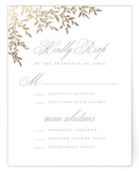 Foil-Pressed RSVP Cards