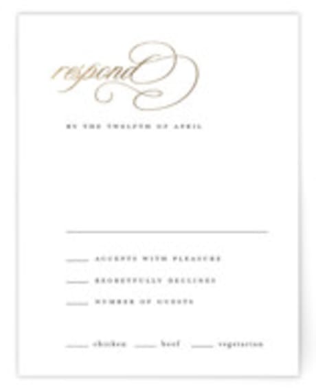Foil-Pressed RSVP Cards