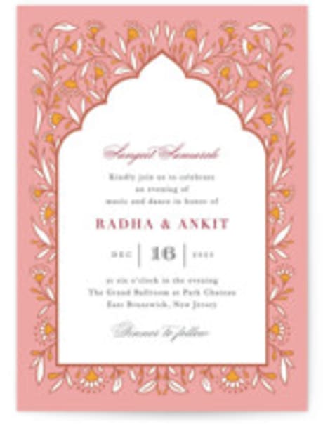 Sangeet Invitations