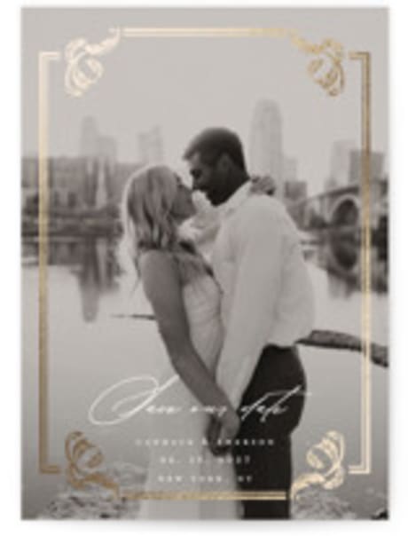 Foil-Pressed Save the Date Cards