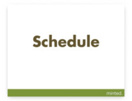Schedule Signs