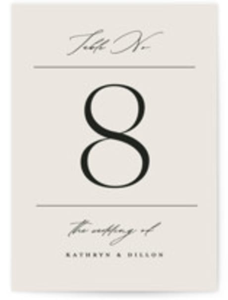Table Numbers