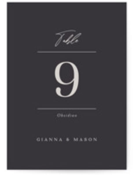 Table Numbers