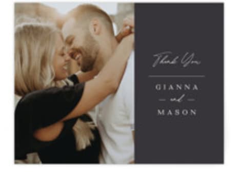 Flat Wedding Thank You Cards