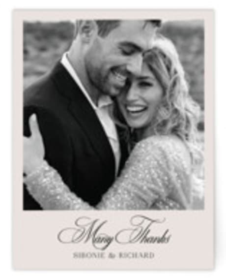 Flat Wedding Thank You Cards