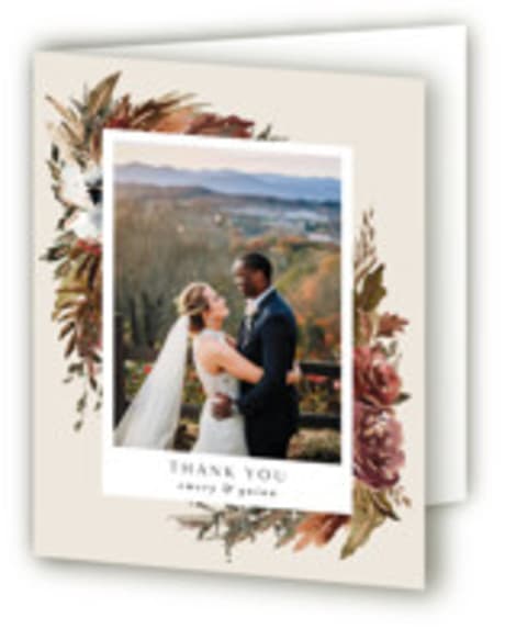 Foil-Pressed Folded Wedding Thank You Cards