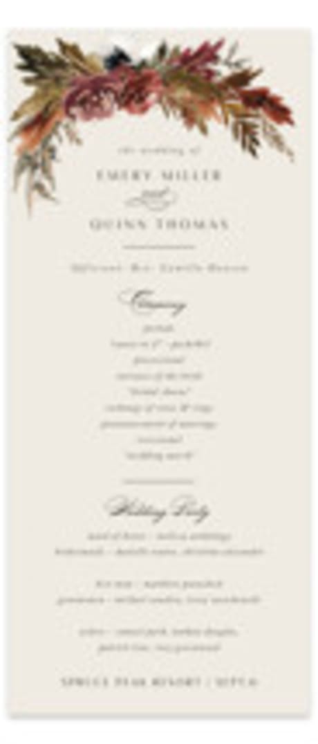 Foil-Pressed Wedding Programs