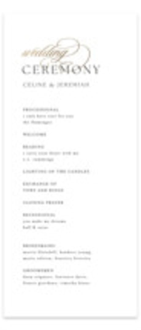 Foil-Pressed Wedding Programs