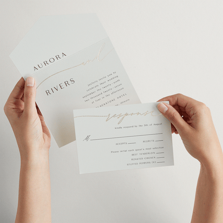 "gathering" - Savvy Wedding Invitations in Smoke by Olivia Raufman - Animated View