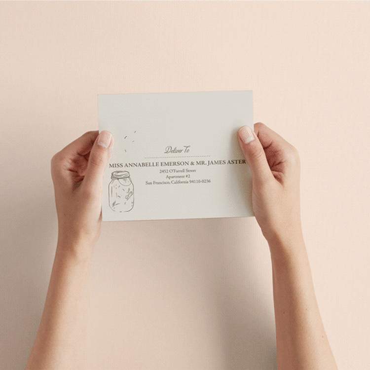 "Fireflies" - Savvy Wedding Invitations in Zuni Brown by Paige Rothhaar - How it works