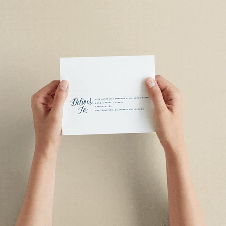 "Mountain Retreat" - Savvy Wedding Invitations in Evening Sky by Design Lotus - How it works