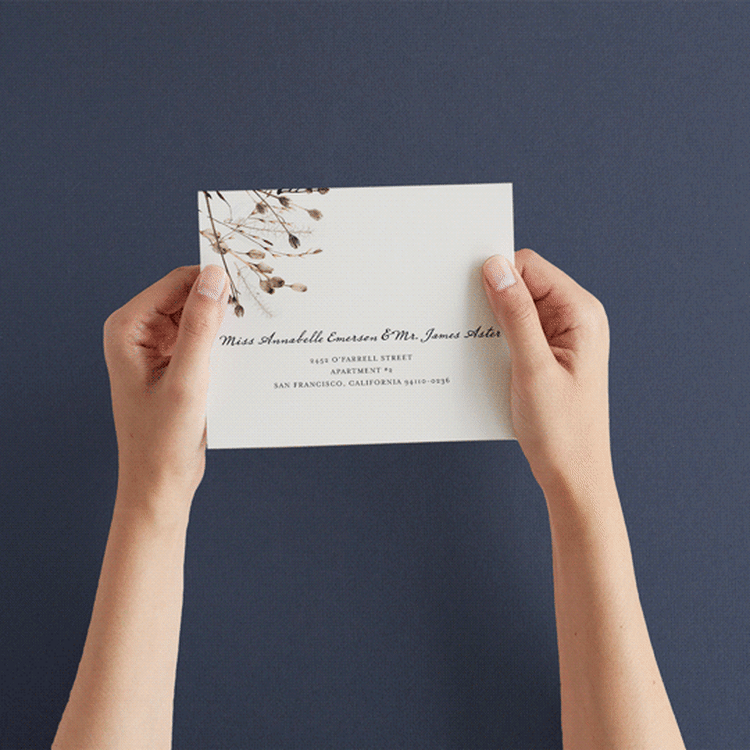 "Gone To Seed" - Savvy Wedding Invitations in Taupe by Honeybunch Studio - How it works