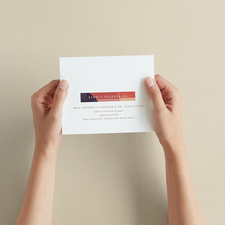 "Edgewater" - Savvy Wedding Invitations in Sunset by Griffinbell Paper Co. - How it works