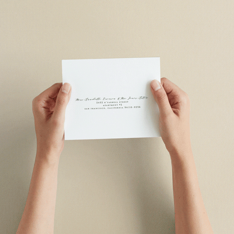 "Flow" - Savvy Wedding Invitations in Emerald by Three Kisses Studio - How it works